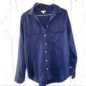 Gap S design & crafted navy button down shirt
